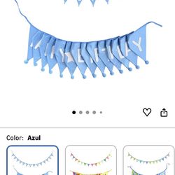 Blue birthday banner