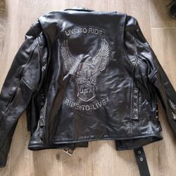 Men's Leather Motorcycle Jacket 