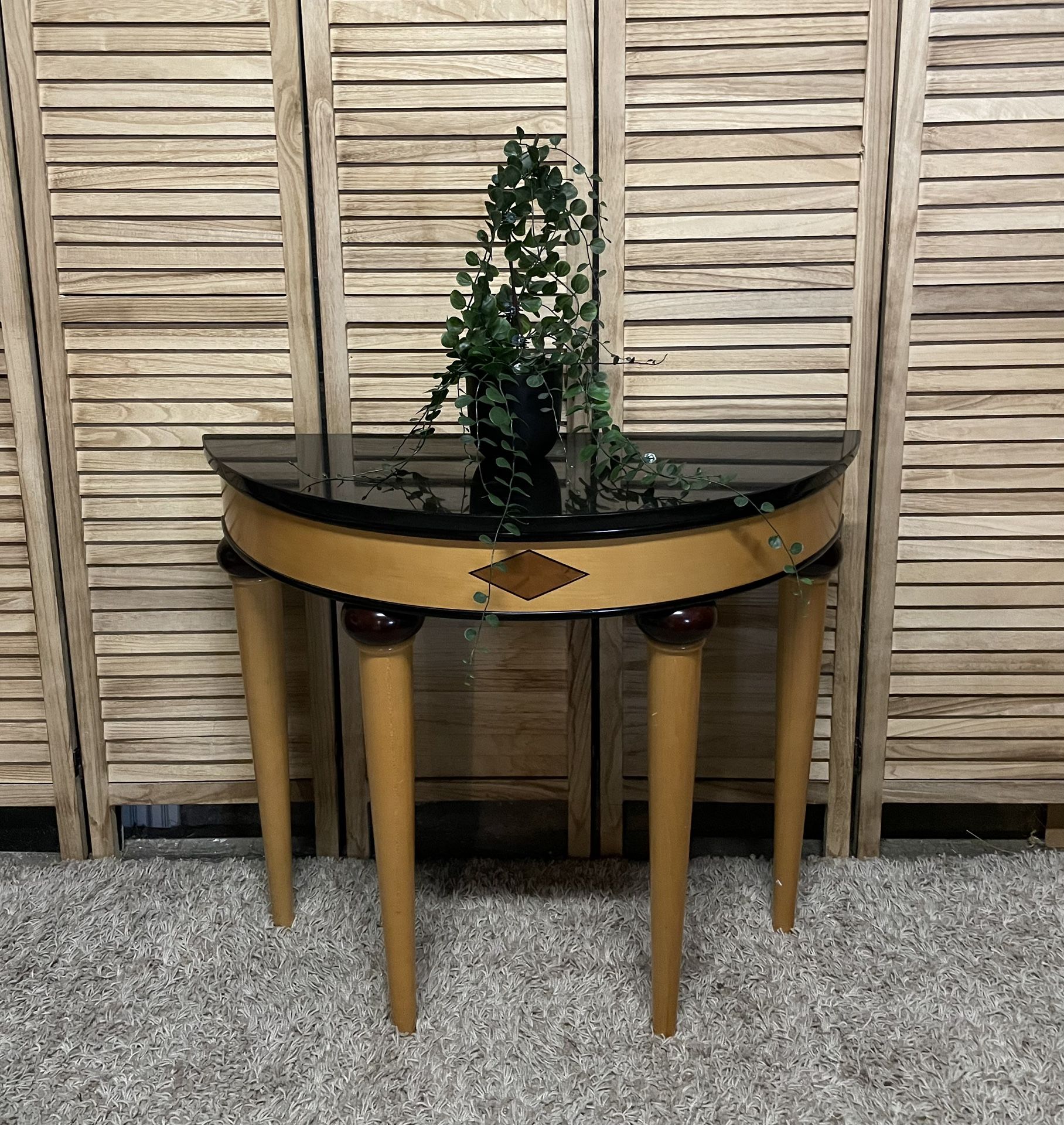 Bombay Company’s Art Deco Demilune Console Table
