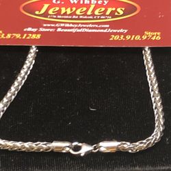 14 Kt ,white Gold ,30” Necklace 