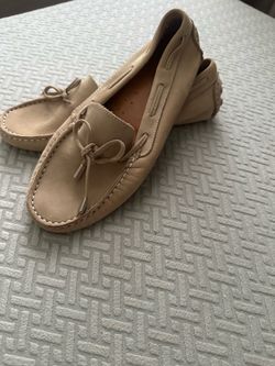 Mercanti Fiorentino beige suede loafers 8.5