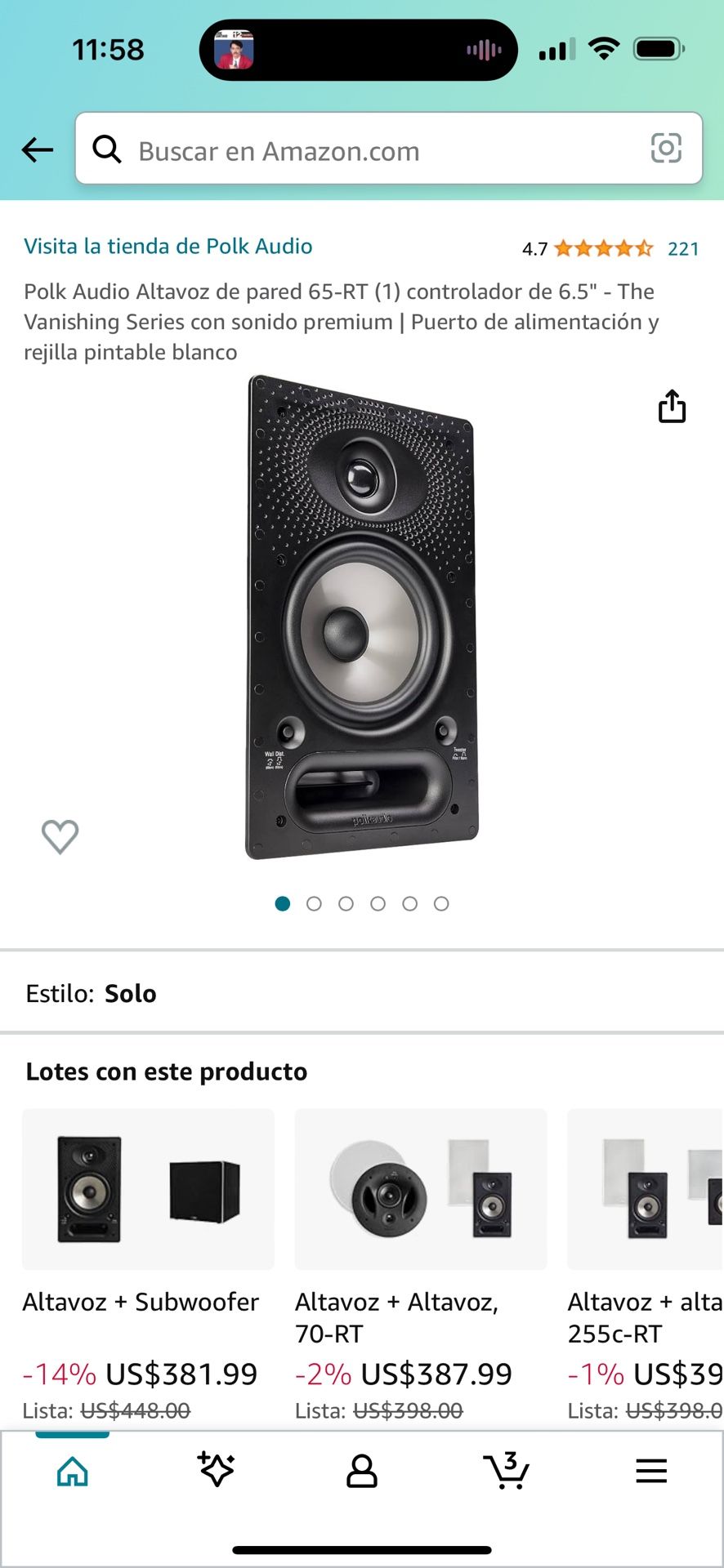 Polk Audio Altavoz De Pared