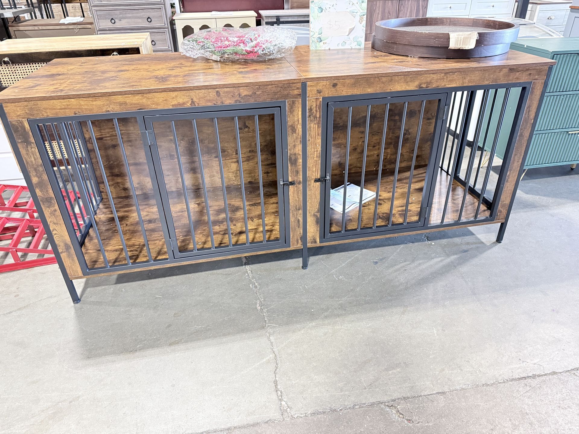 Brand New Dog Crate Furniture for 1 or 2 Dogs, Heavy Duty