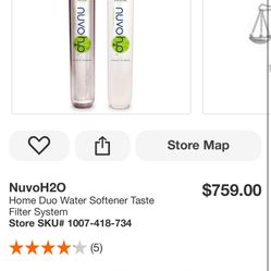 NuvoH20 Home Duo Water Softener Taste Filter System Store