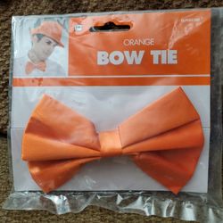 Bright Orange Halloween Costume Bow Tie 