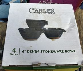Carlos by Carlos Santana 6" Denim Stoneware Bowls