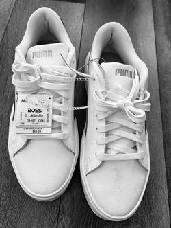White Leather PUMA Woman's Tennis Shoes size 8.5 $15
