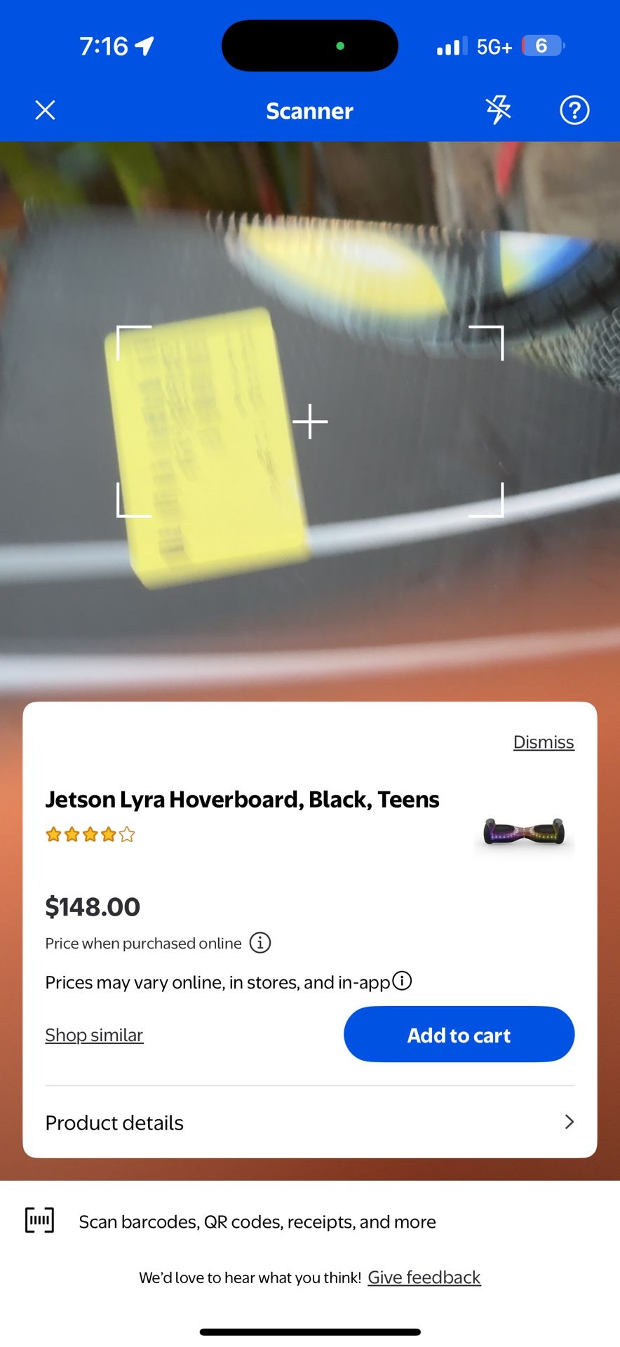 Jetson Lyra Hoverboard, Black, Teens