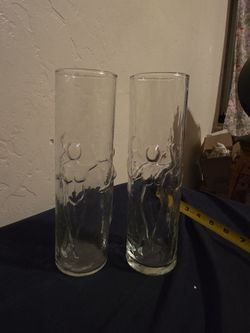 Mid-Century modern sculptural  glass vase.