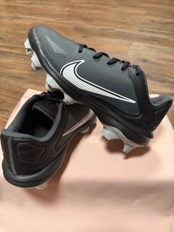 The Nike Force Trout 8 Pro MCS "Black Dark Smoke Grey" TPU Baseball Cleats (Size: 6Youth)
