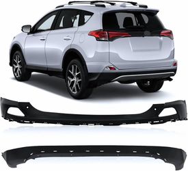 PENSUN Rear Upper and Lower Bumper Fit for Toyota RAV4 2016-2018
