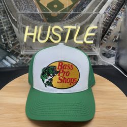 Bass Pro Shops Forest Green/White Mesh Trucker Snapback