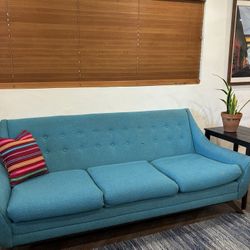 Joybird MCM Teal Sofa