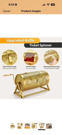 Upgraded Raffle Ticket Spinner Drum