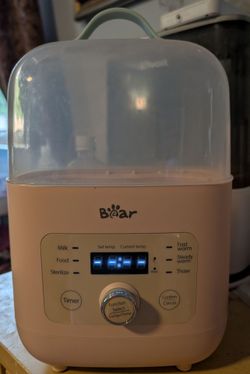 Bear 6-in-1 Double Bottle Warmer, Baby Bottle Warmer for Breastmilk, Portable Bottle Warmer for Travel, Accurate Temperature and Time Control for Form
