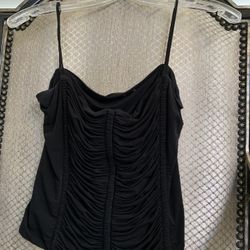 Corset Style Black Top