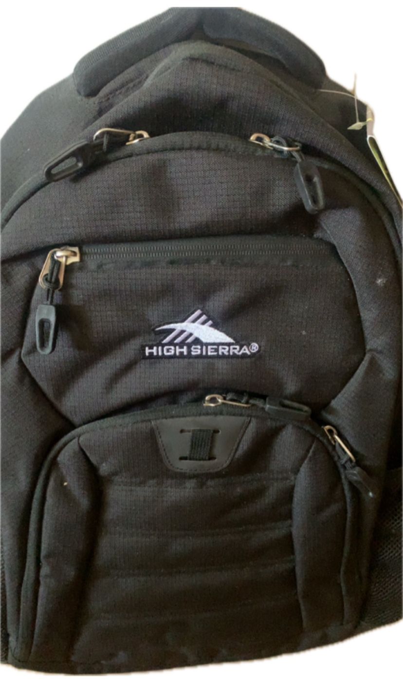 High Sierra Backpack- Black (new)