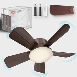 new Socket Fan Light - Ceiling Fans with Lights and Remote, 19in Small Ceiling Fan with 6-Speeds, Definite time, Dimmable LED, E26/E27 Base, for Bedro