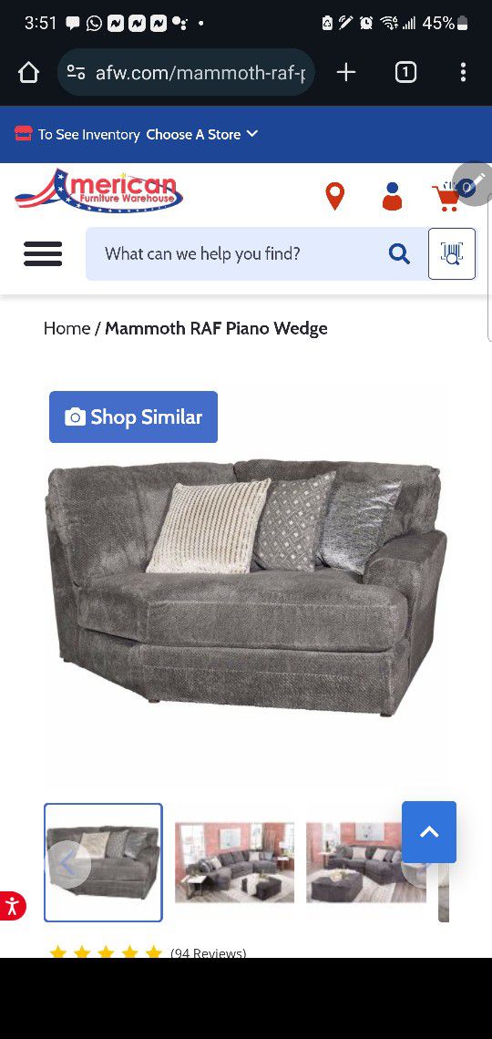 GIANT Couch W/ Chaise,Piano Wedge & Love Seat