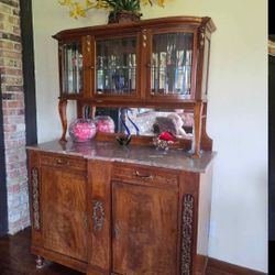1926 JACOBEAN CURIO BUFFET ANTIQUE 