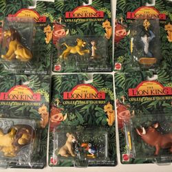 Disney 1994 The Lion King Collectible Figures Mattel Full Set Sealed 6 Packs ($10 Each)