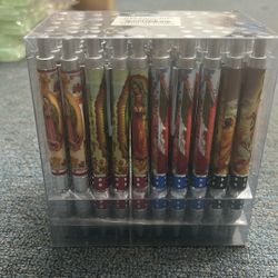 60 XVIRGEN DE GUADALUPE PENS RECUERDOS COMMUNION BAUTIZO BAPTISM COMUNION FAVORS