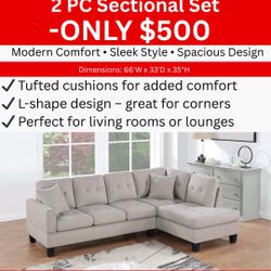 2 Pc Sectional Set