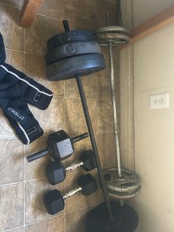 Weights and a bench