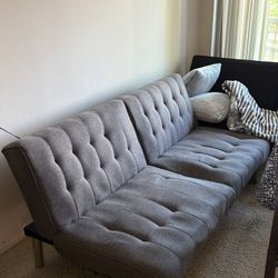 Gray Futon Sofa Bed 
