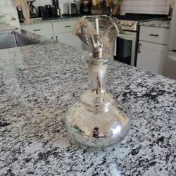 Vintage Silver Overlay Glass Vase