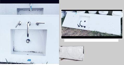 White Quartz Bathroom Vanity
