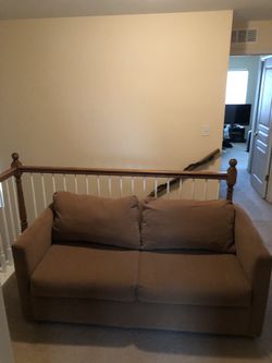 Tan Inflatable Sleeper Love Seat (Air Pump Included)