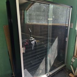 Metal Cabinet With Sliding Glass