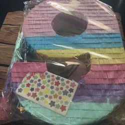 Number 9 Piñata With Stick And Eyemask