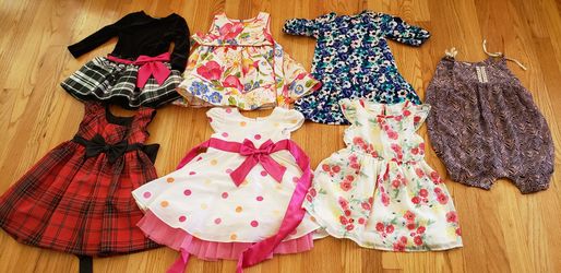 Girls dresses and a jumper, Sizes 24 months and 2T.