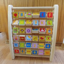 Hape Alphabet Picture & Word Abacus, Kids Educational Toy.