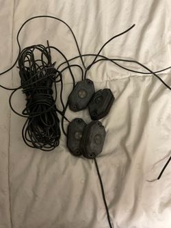 Pod lights and wire under vehicle