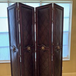 High End Custom Leather Room Divider - 80” x 86” - Originally $2800.  Asking $599