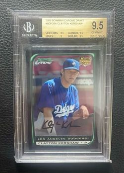 2008 Clayton Kershaw Bowman Chrome Rookie Card. BGS 9.5 Gem Mint. Los Angeles Dodgers.