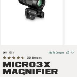 Vortex Optics Micro 3x Magnifier