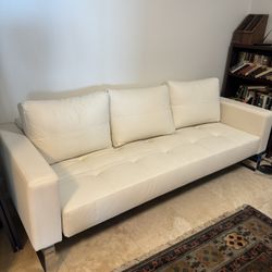 Innovation Living white leather Sofa - Excellent Condition - 90” x 37” - Retail: $3900