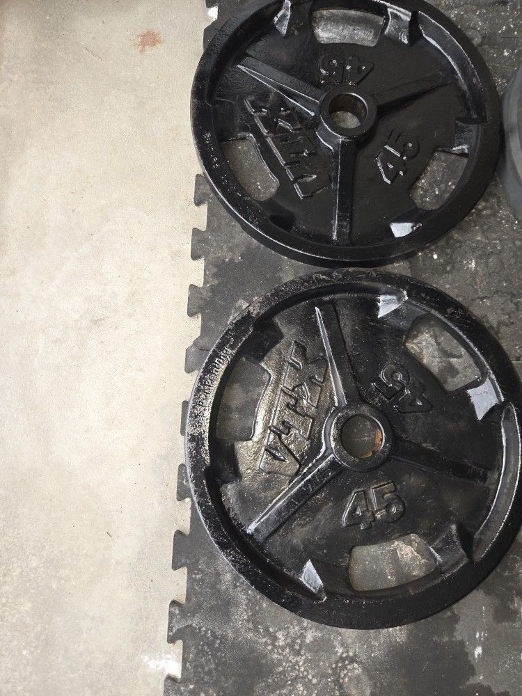 VTX 45lbs Olympic Plates Pair 2"holes
