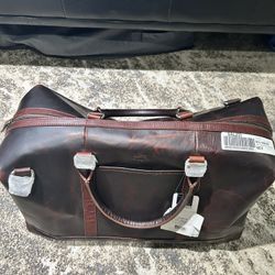 Brand New Mancini Leather Bag/Carry On