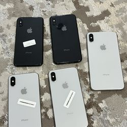 Lot Of 4-iPhone X And 1-iPhone XS Max For Parts 