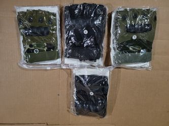 Half Finger Gloves Rubber Knuckle Army Combat

