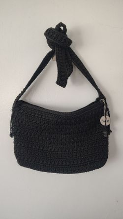 The Sak Black Crochet Shoulder Bag