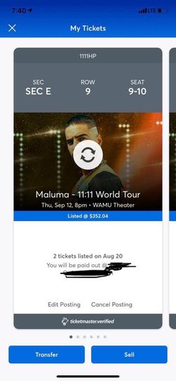 Maluma concert tickets for sale