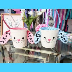 Custom Easter Bunny Baskets, Add Your Child's Name