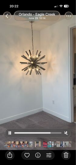 Sputnik Starburst Chandelier Pendant Light
