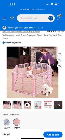 Baby Play Yard (gate) pink 
